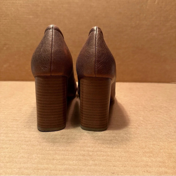 Bronze metallic Clark’s Grace Eva chunky heel shoes, size 7.5, comfortable - Picture 3 of 12